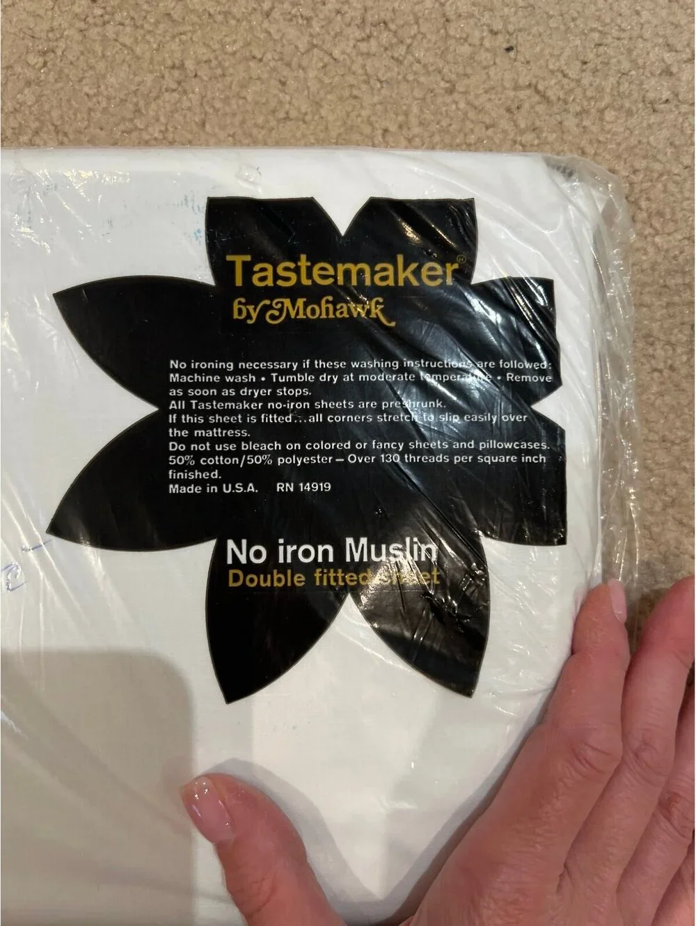 Vintage tastemaker double fitted bedsheet